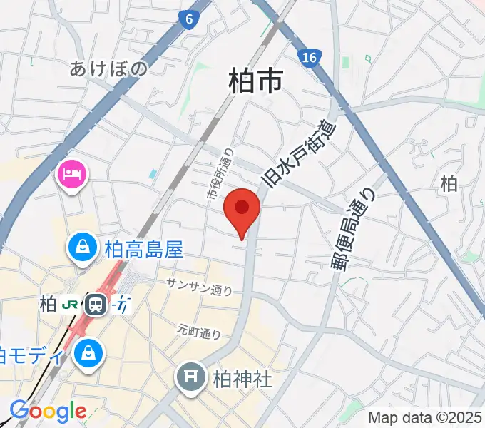 サウンドスタジオM柏part1(旧M3rd)の地図