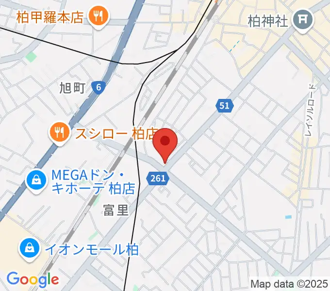 サウンドスタジオＭ 柏店の地図
