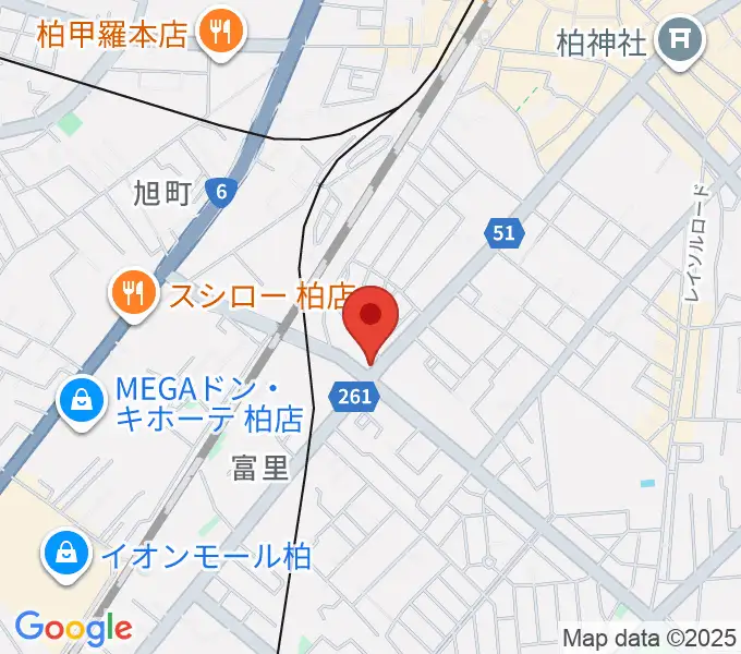 サウンドスタジオＭ 柏店の地図