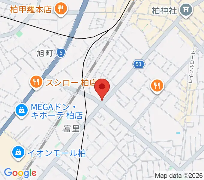 サウンドスタジオＭ 柏店の地図