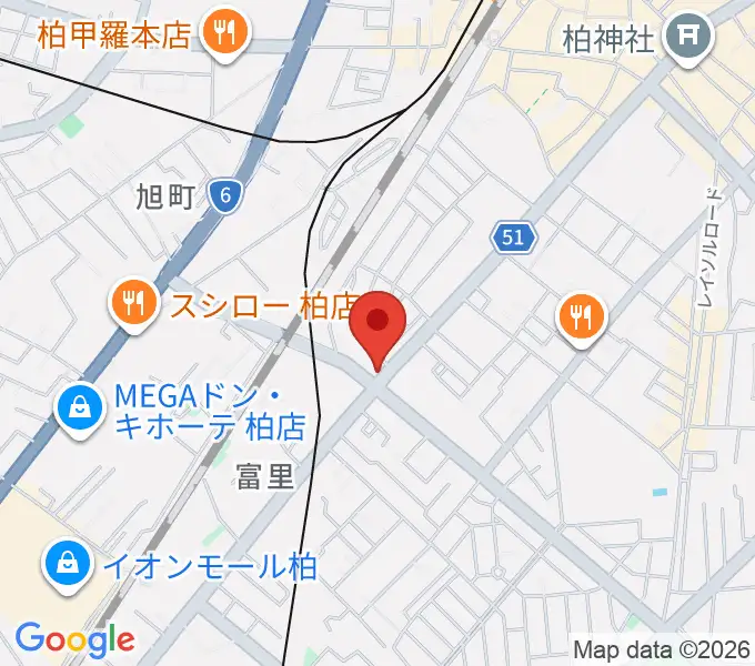 サウンドスタジオM 柏店の地図