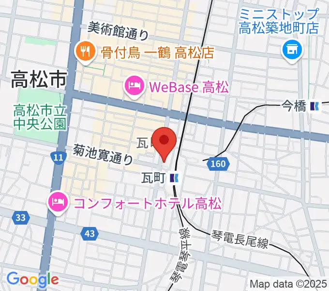高松モンスターの地図