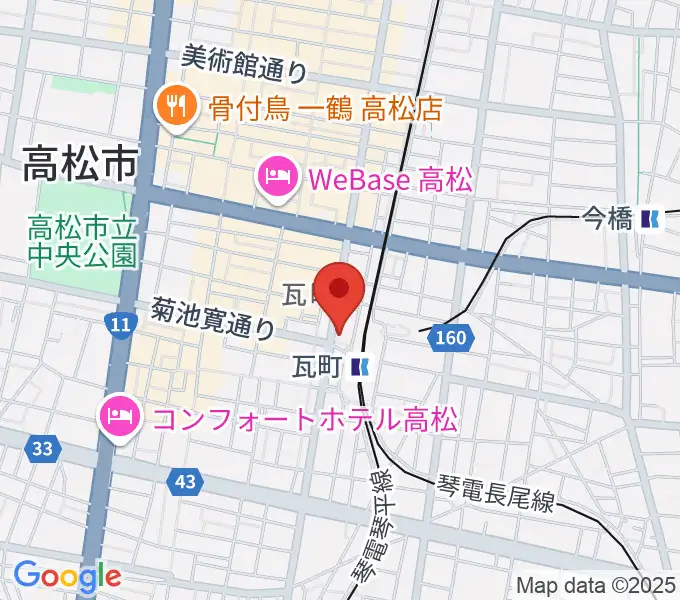 高松モンスターの地図