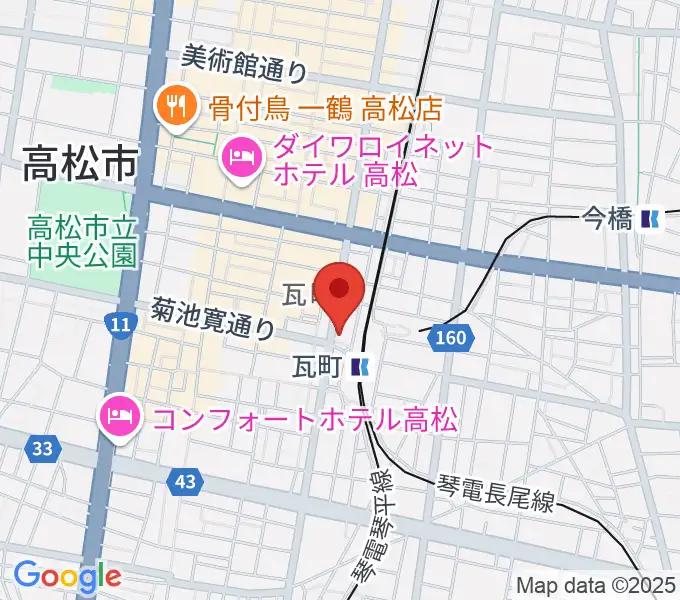 高松モンスターの地図