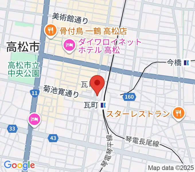 高松モンスターの地図