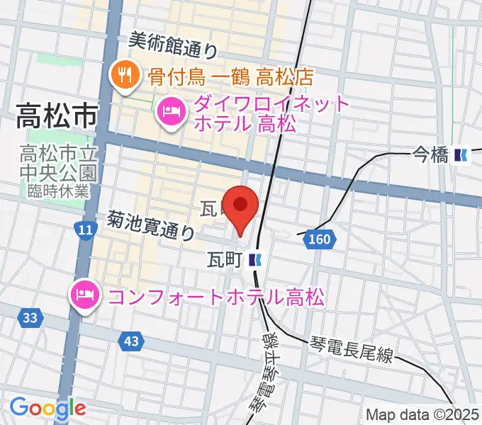 高松モンスターの地図