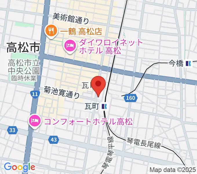 高松モンスターの地図