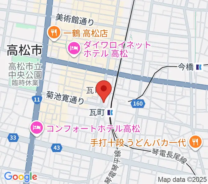 高松モンスターの地図