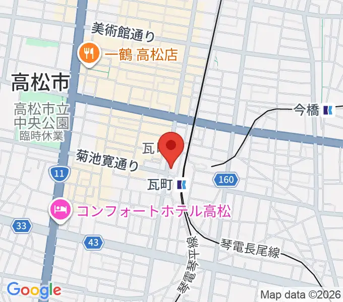 高松モンスターの地図