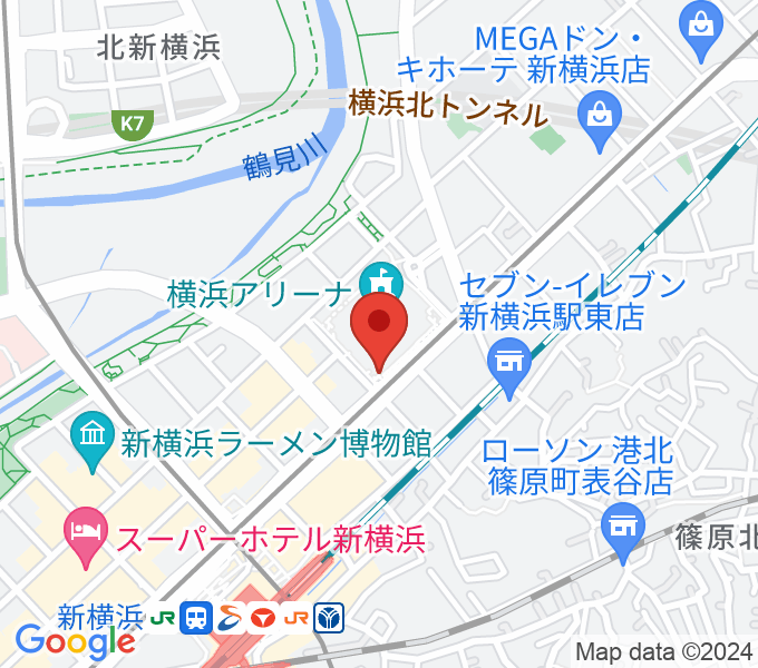 Mugic Piano Studio新横浜の場所