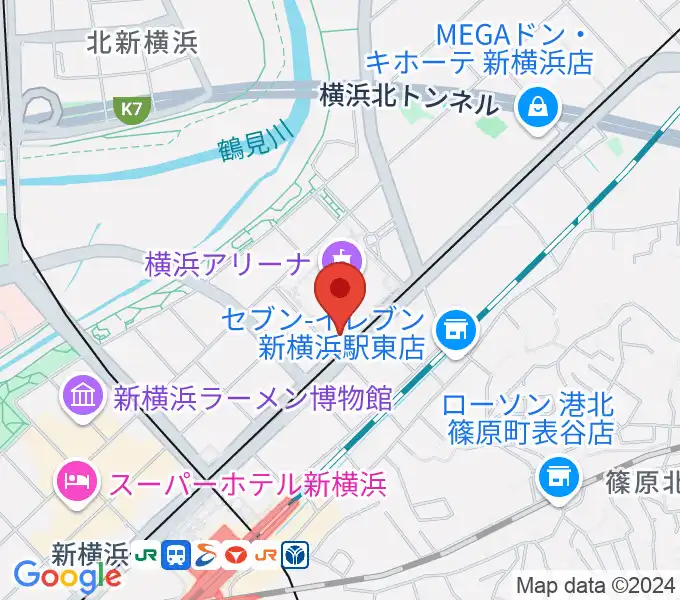 Mugic Piano Studio新横浜の地図