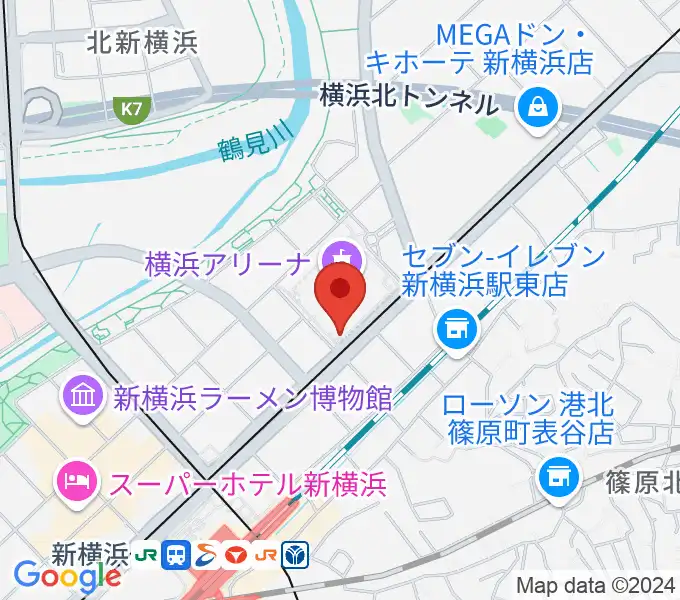 Mugic Piano Studio新横浜の地図