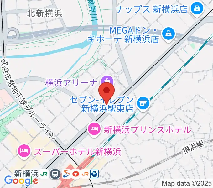 Mugic Piano Studio新横浜の地図