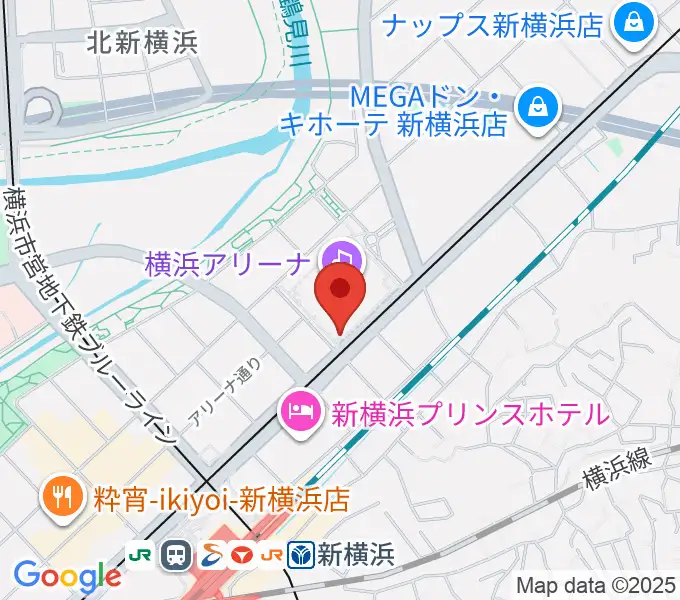 Mugic Piano Studio新横浜の地図