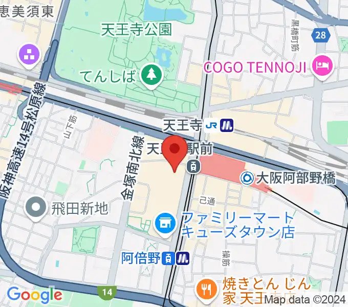 阿倍野ROCKTOWNの地図