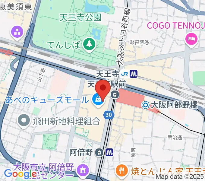 阿倍野ROCKTOWNの地図