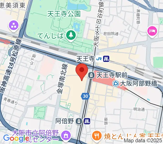 阿倍野ROCKTOWNの地図