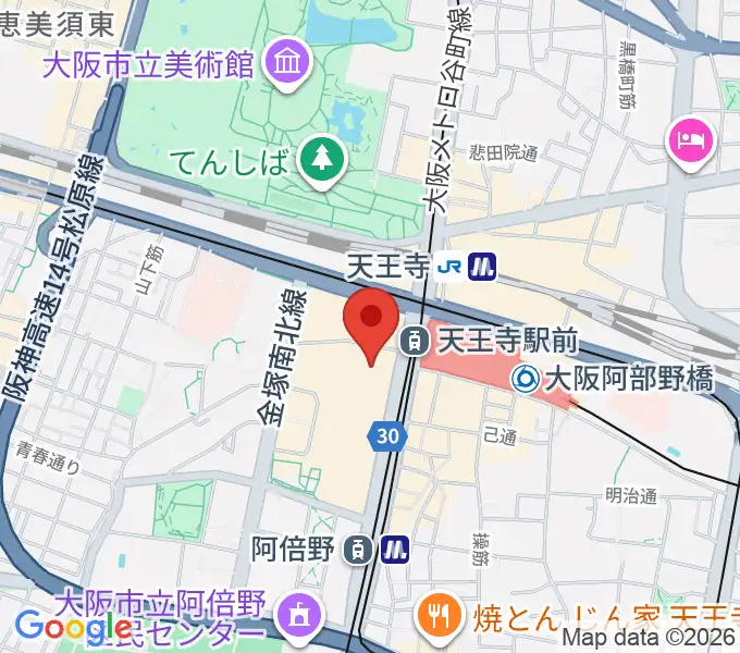 阿倍野ROCKTOWNの地図