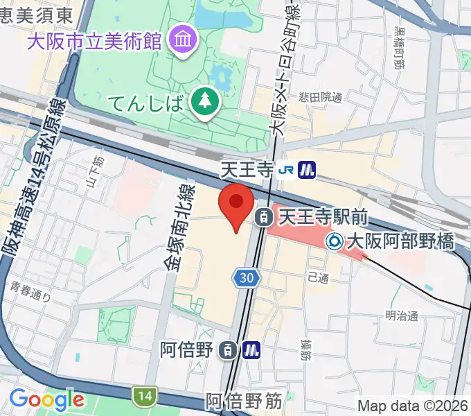 阿倍野ROCKTOWNの地図