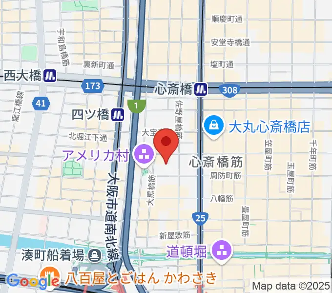 心斎橋BIGCATの地図
