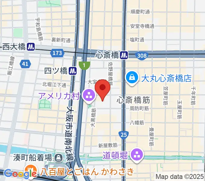 心斎橋BIGCATの地図