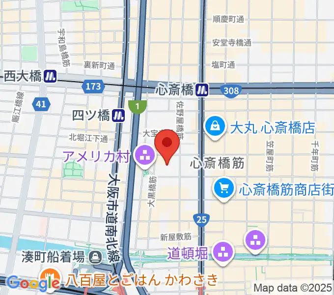 心斎橋BIGCATの地図