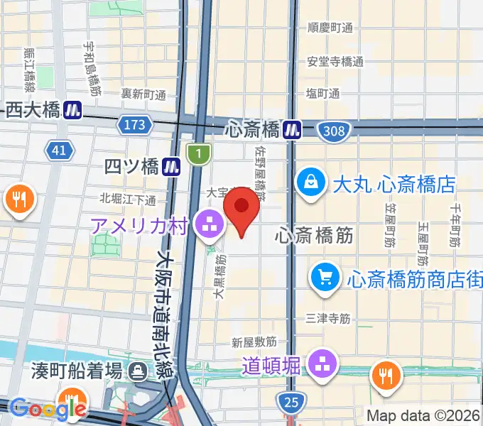 心斎橋BIGCATの地図