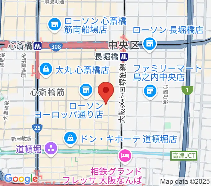 心斎橋ジャニスの地図