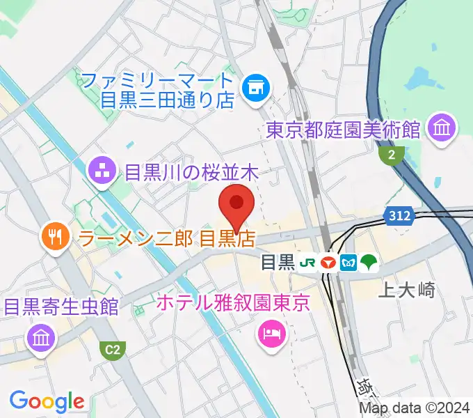 目黒鹿鳴館の地図