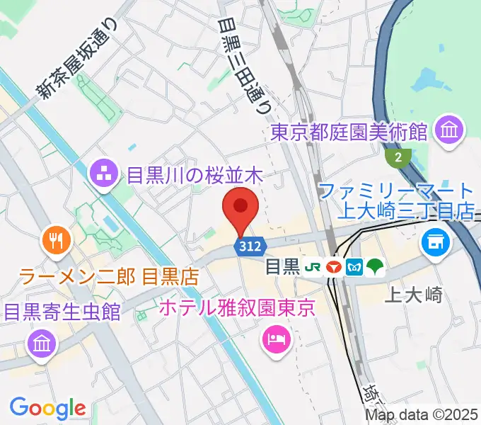 目黒鹿鳴館の地図