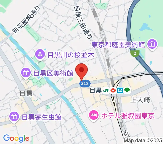 目黒鹿鳴館の地図