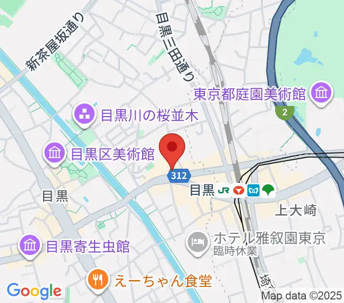 目黒鹿鳴館の地図