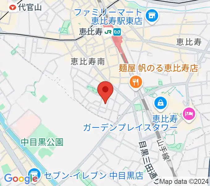 恵比寿ヒルサイドスタジオの地図