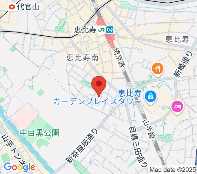 恵比寿ヒルサイドスタジオの地図