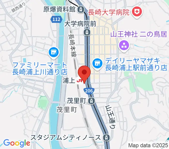アノミュージックハウスの地図