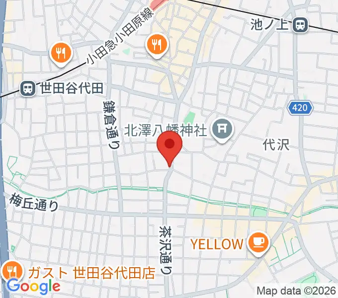 フォルテ楽器の地図