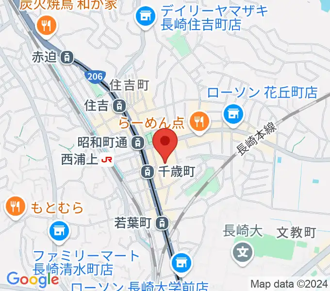 長崎市チトセピアホールの地図