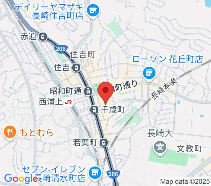 長崎市チトセピアホールの地図
