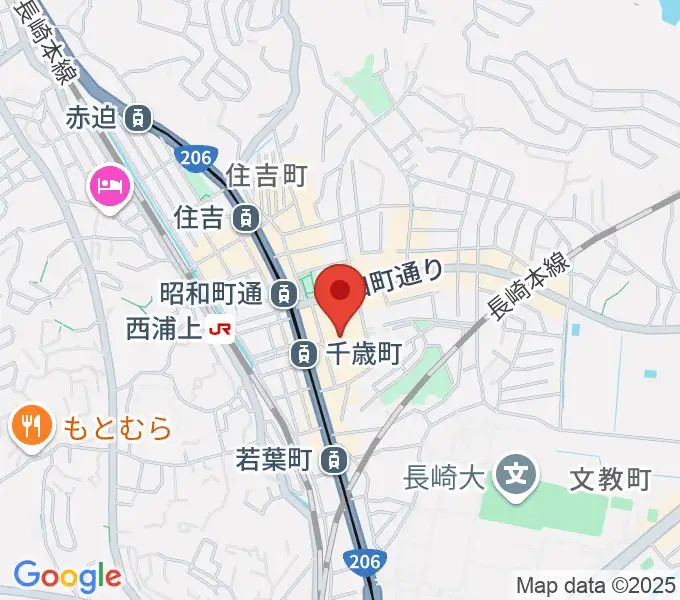 長崎市チトセピアホールの地図