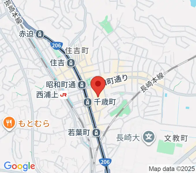 長崎市チトセピアホールの地図