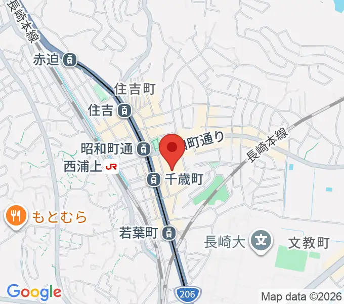 長崎市チトセピアホールの地図