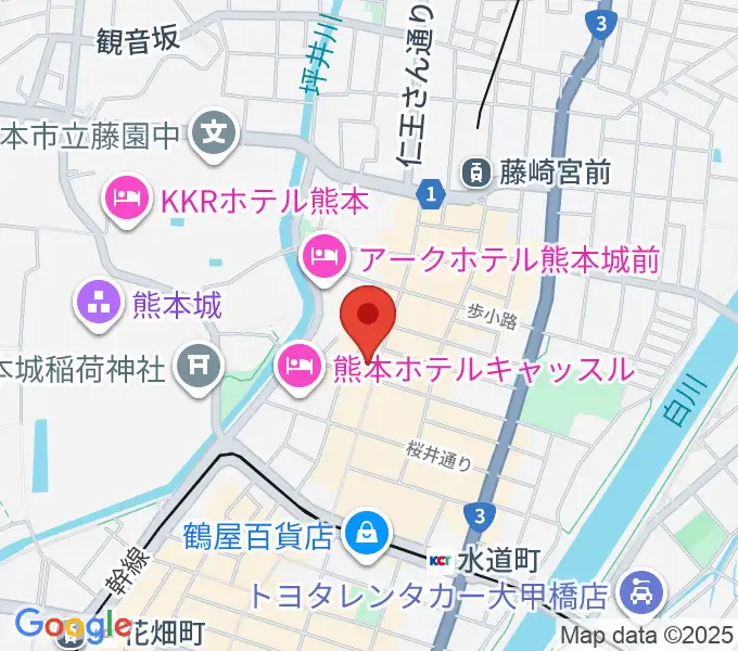 熊本BATTLE-BOXの地図