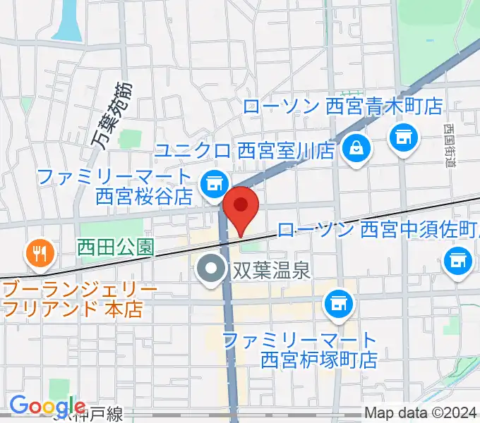 音楽スタジオ モンジャクシンの地図