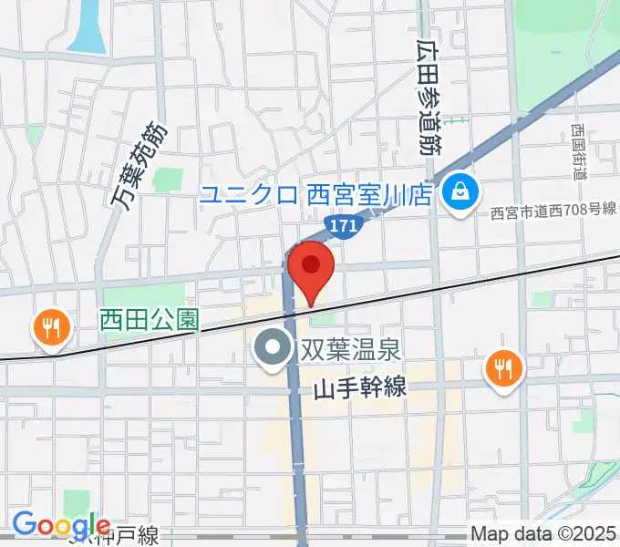 音楽スタジオ モンジャクシンの地図