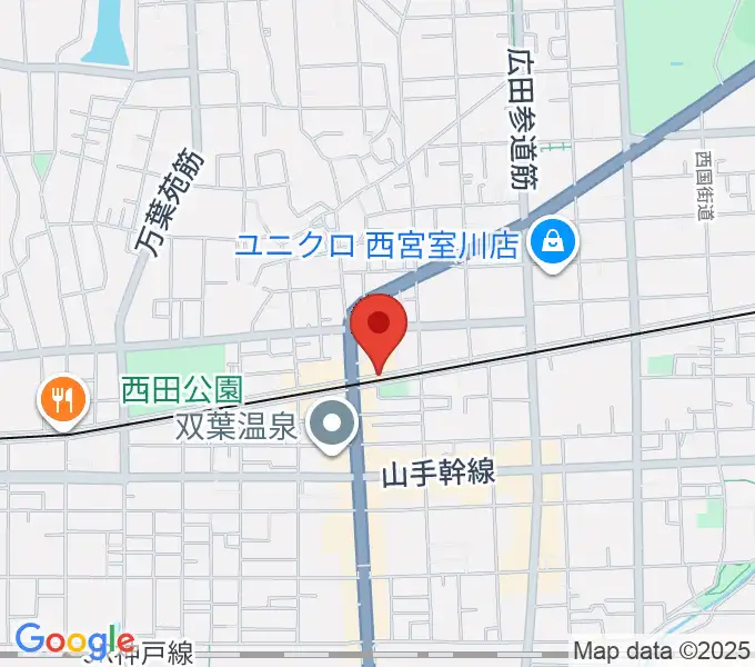 音楽スタジオ モンジャクシンの地図