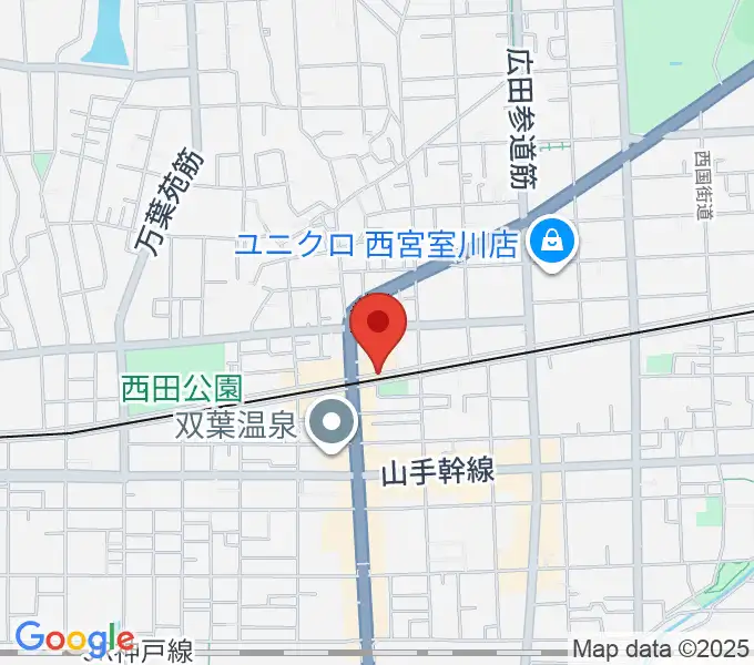 西宮モンジャクシンの地図