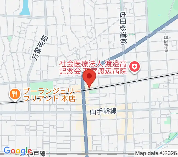 西宮モンジャクシンの地図