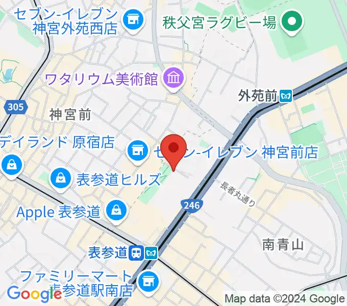 スタインウェイ＆サンズ東京の地図