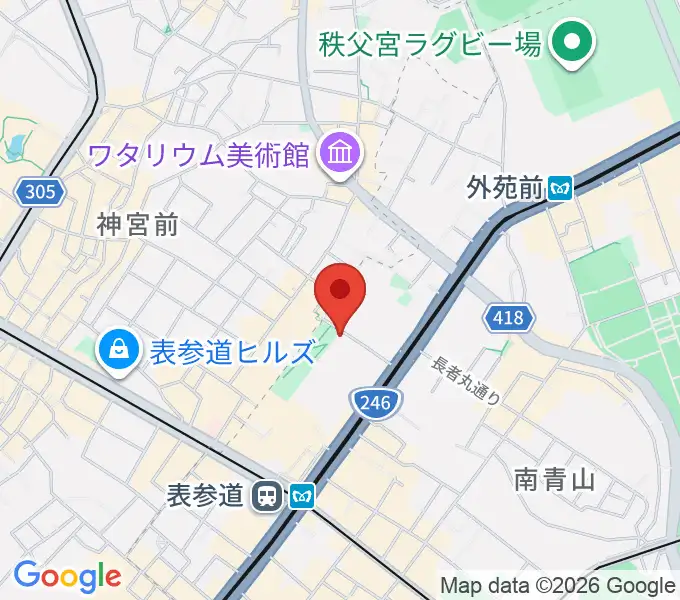スタインウェイ＆サンズ東京の地図