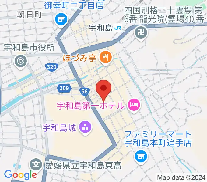 いわね楽器店の地図